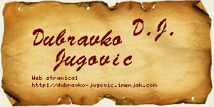 Dubravko Jugović vizit kartica